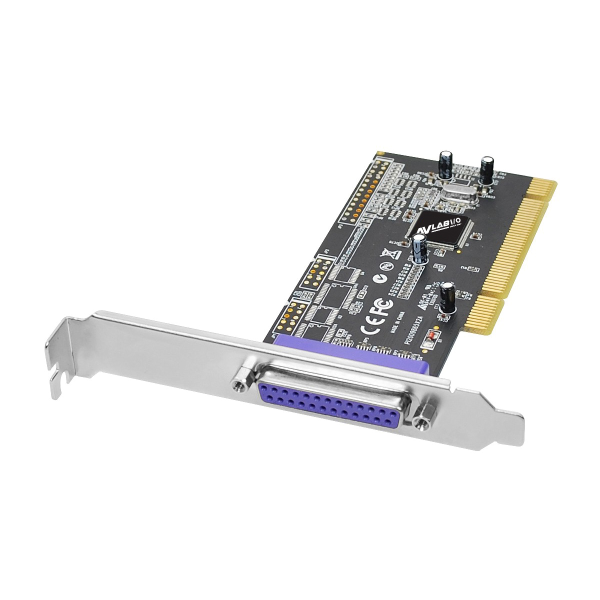 AVLAB 1Port Parallel PCI, ECP/EPP/SPP, DB25 Port Dual Profile Bracket
