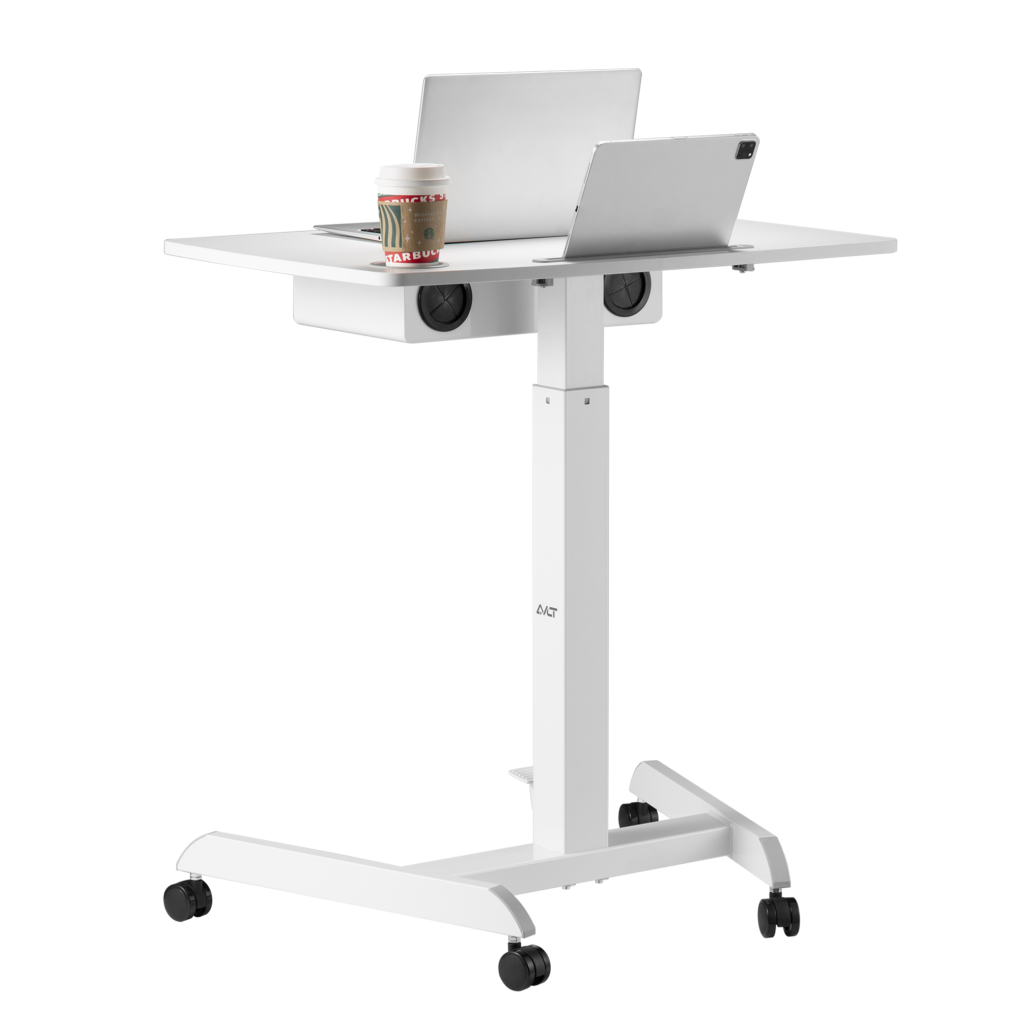 standing rolling desk cart