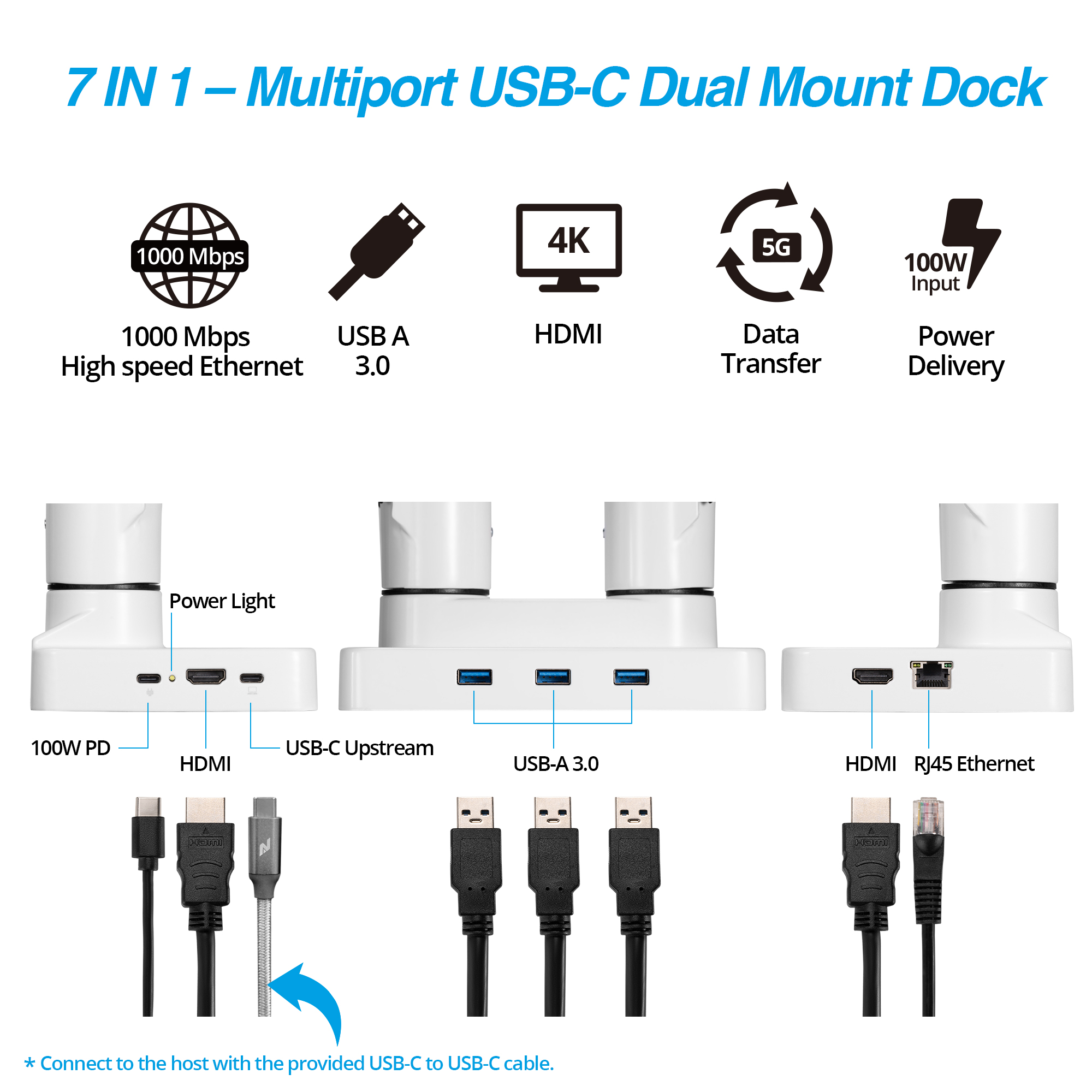 Usb Hub Usb 2.0 Desktop Grommet Usb 2.0 Hub Audio Desk Mount Adapter 3 Port  Mount In Desk Multi Usb