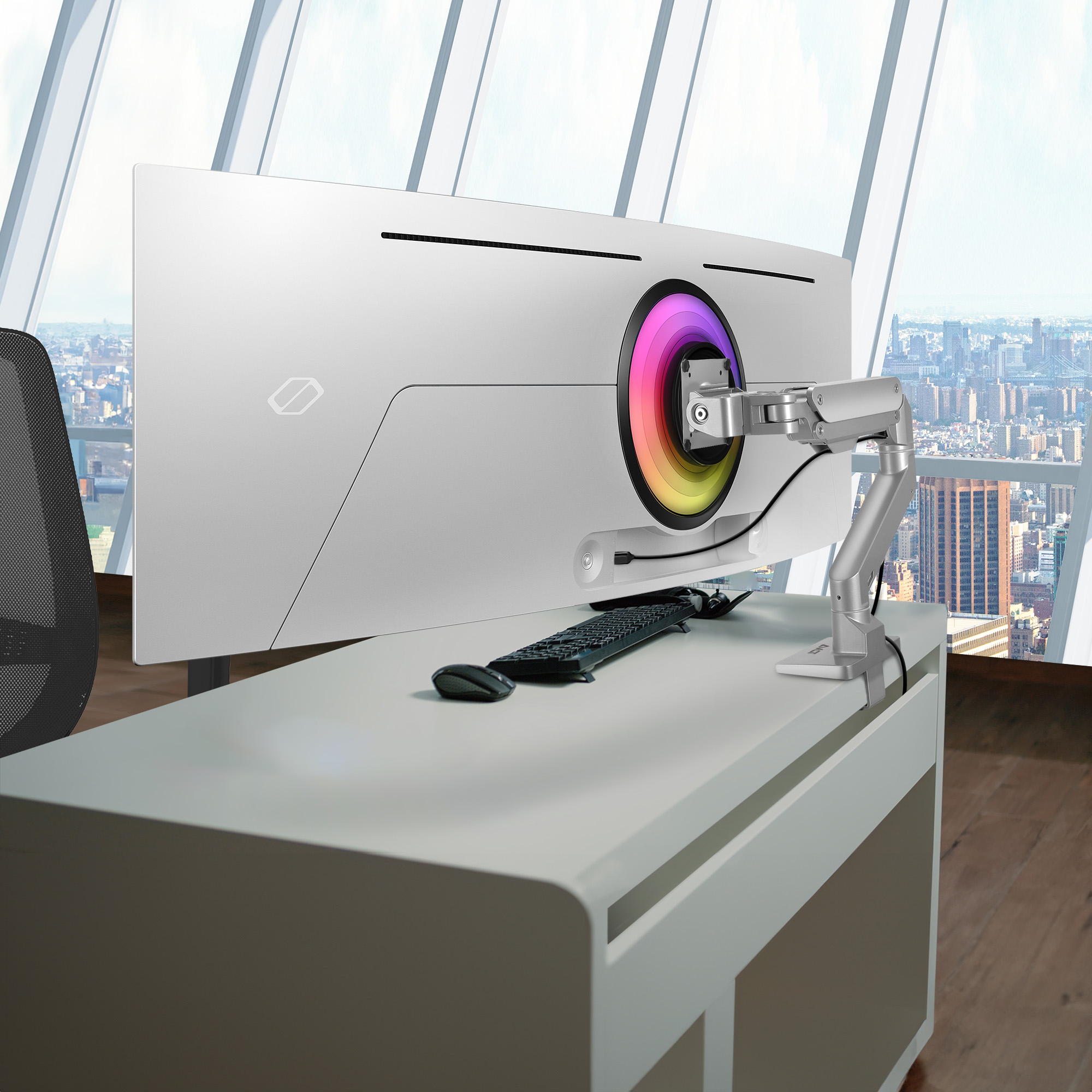 AVLT Single 34”49” Monitor Arm Desk Mount fits One 44 lbs Heavy Duty